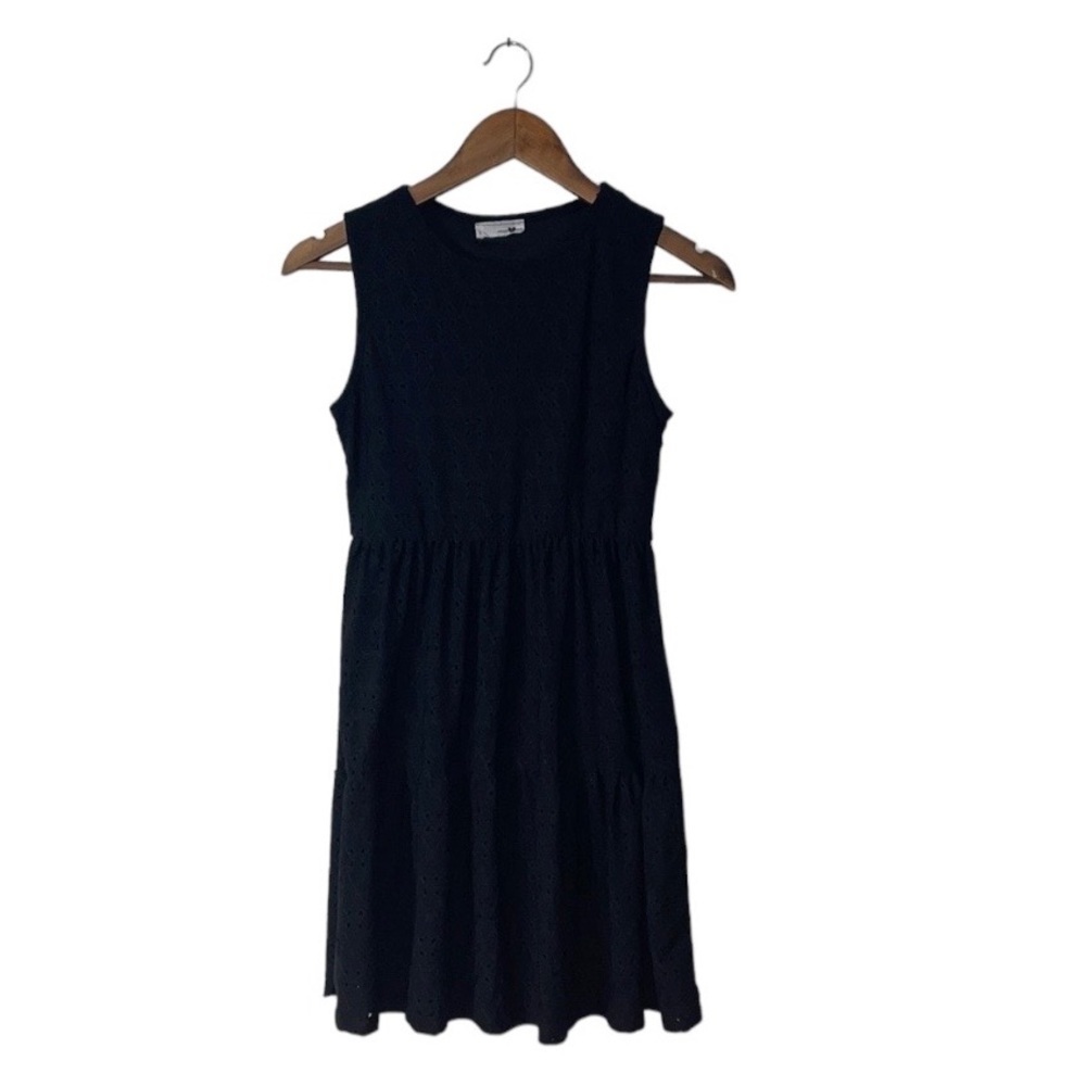 Maddy & Nell Black Eyelet Lace Sleeveless Maxi Dress Girls Small